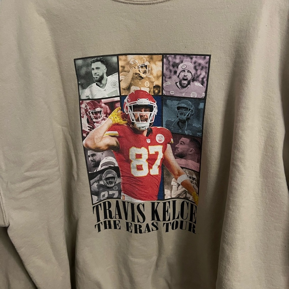 Travis Kelce The Eras Tour Beige Sweater